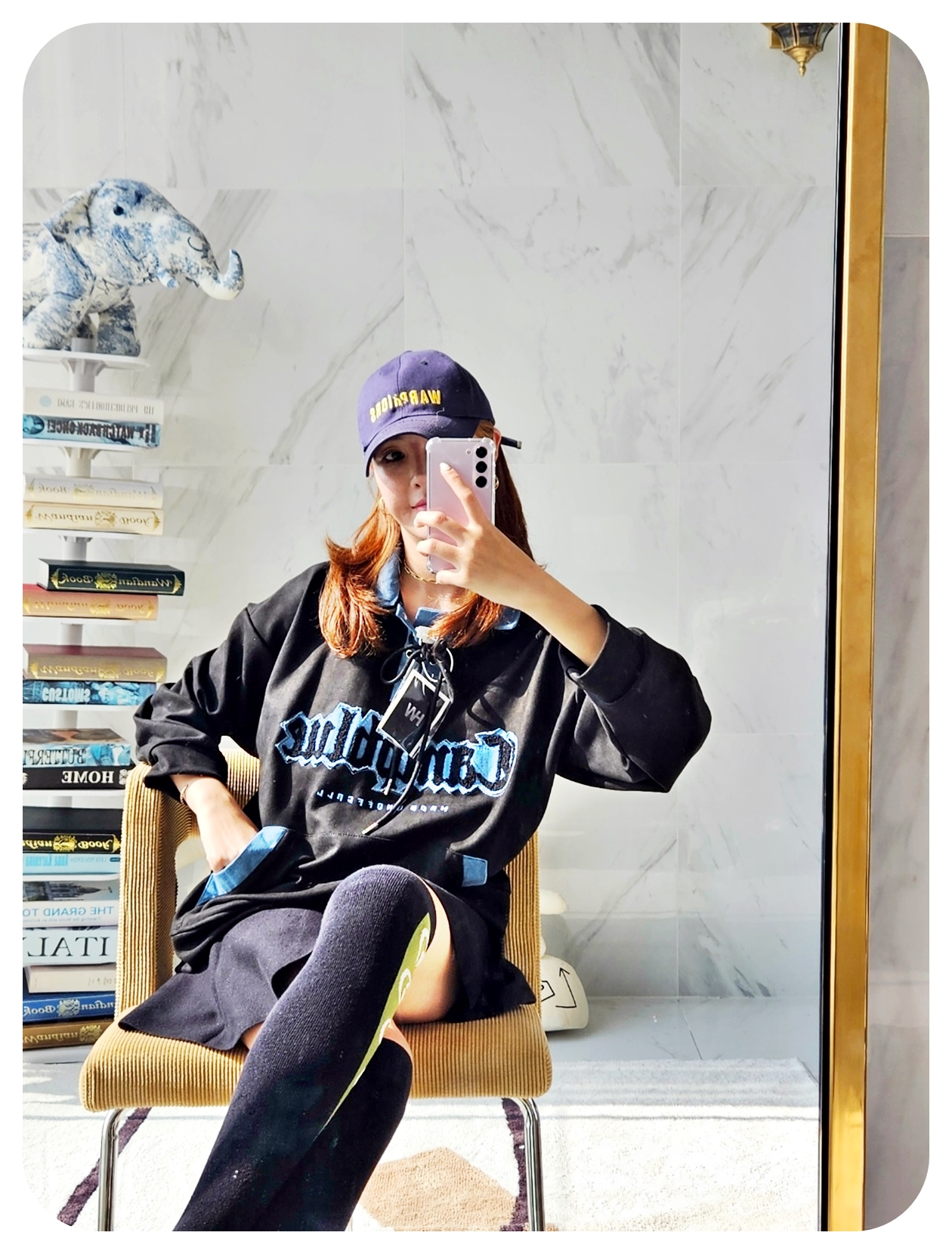 [당일발송/주문폭주] 가바바  남녀공용 운동복으로도 입기 좋은 스포츠 오버핏 카라 긴팔 티셔츠 G77541 (빅사이즈 S~XL) 상세 이미지 22